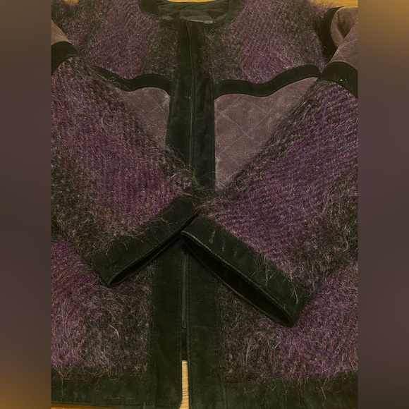 Rare Women's JINX SENIOR Handwoven Wool Suede Designer Jacket Colored - Picture 10 of 13